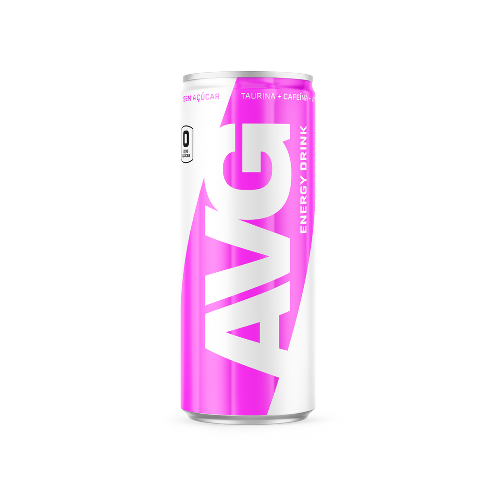 AVG Energy Drink Zero Açucar 250ml - Amora - pack com 6 latas